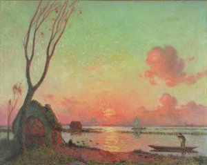 Auringonlasku Grande Brieressä, noin 1910
